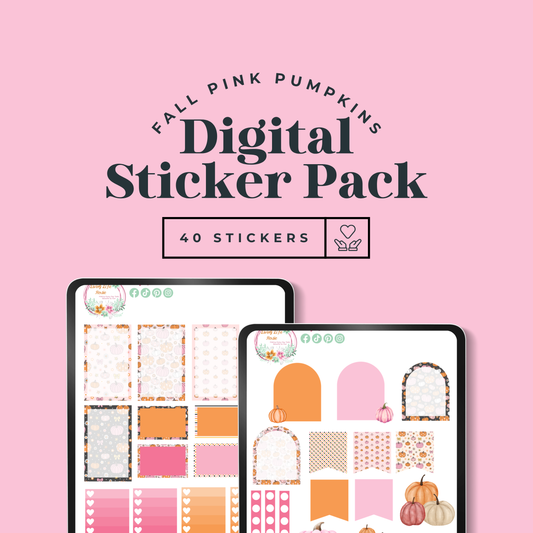 Fall Pink Pumpkin Stickers